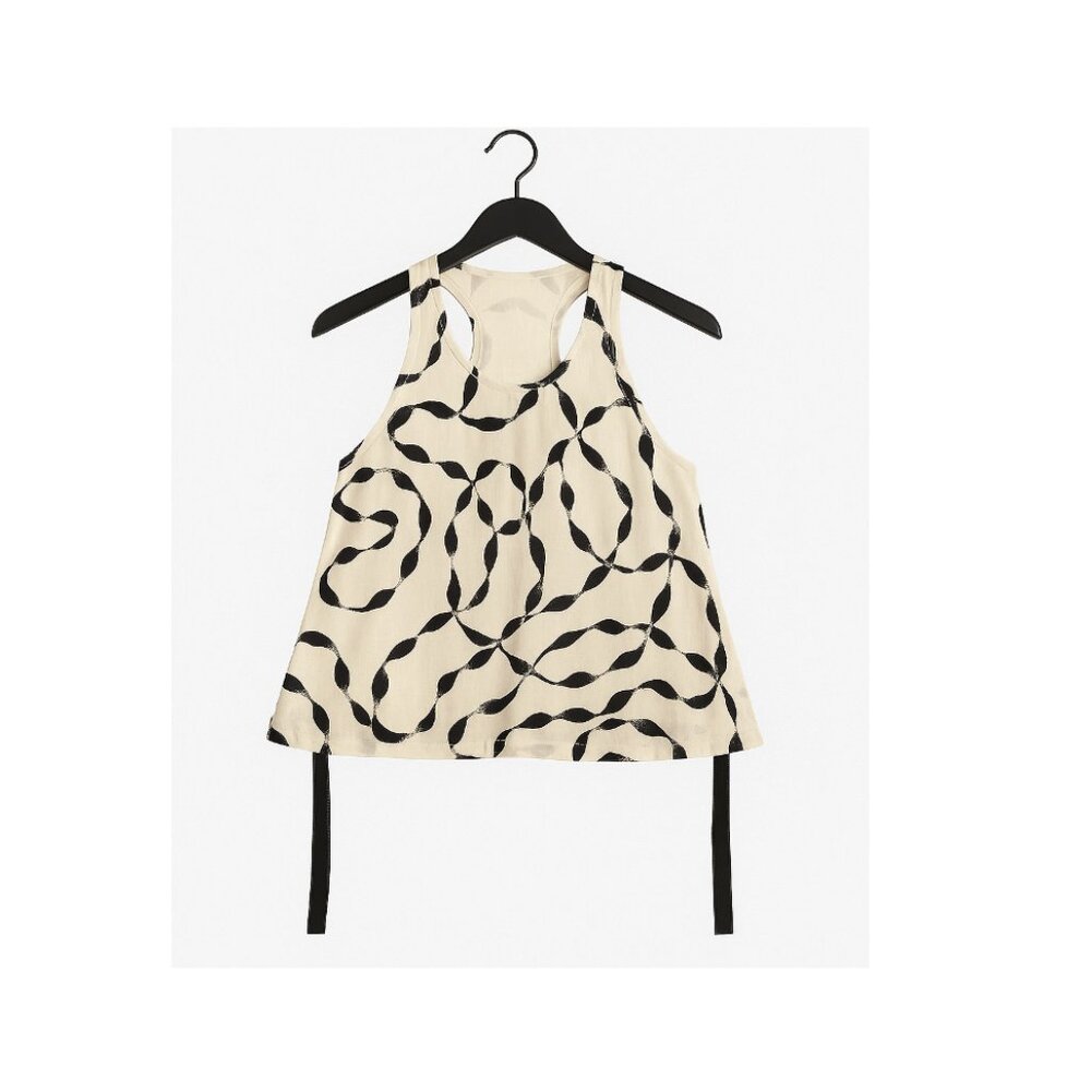 Helmut Lang Abstract Print Racerback Tank – Size XS